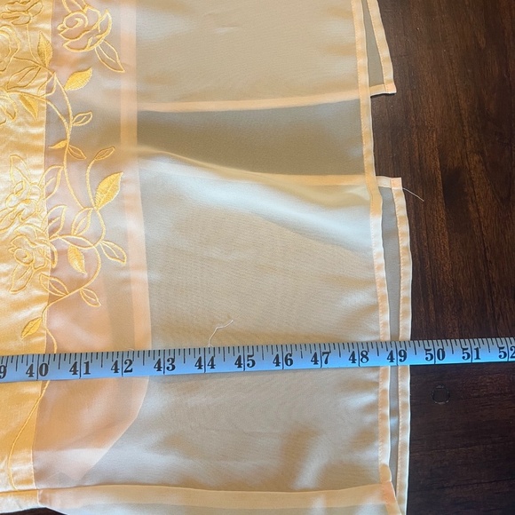 Worthington Yellow two -piece linen blend embroidered maxi dress , Size 12 - Picture 12 of 15